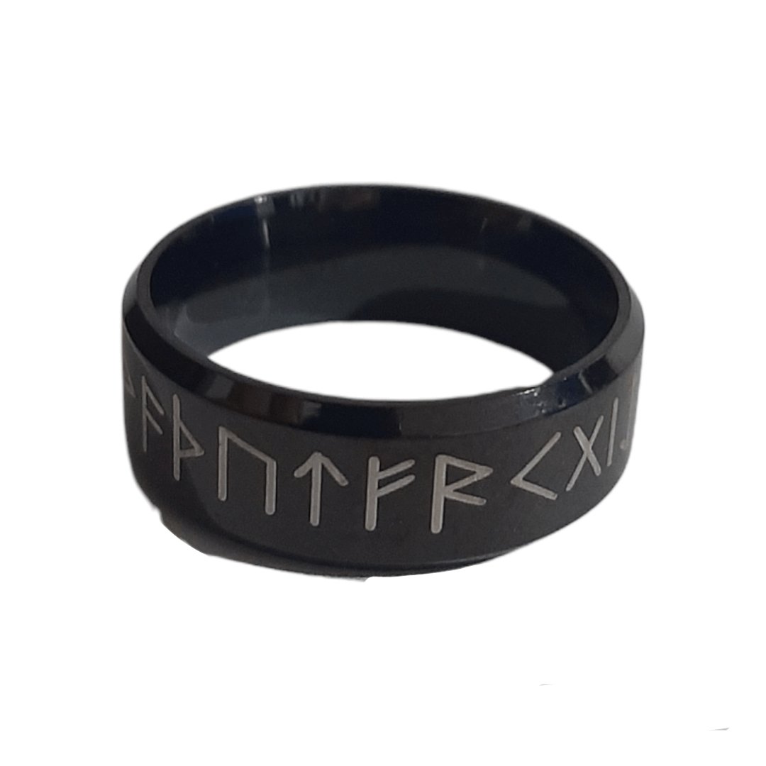 Anillo Runas Negro - Diversa Colección
