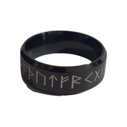 Anillo Runas Negro - Diversa Colección