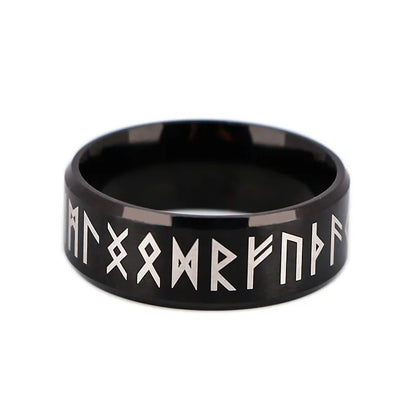 Anillo Runas Negro - Diversa Colección