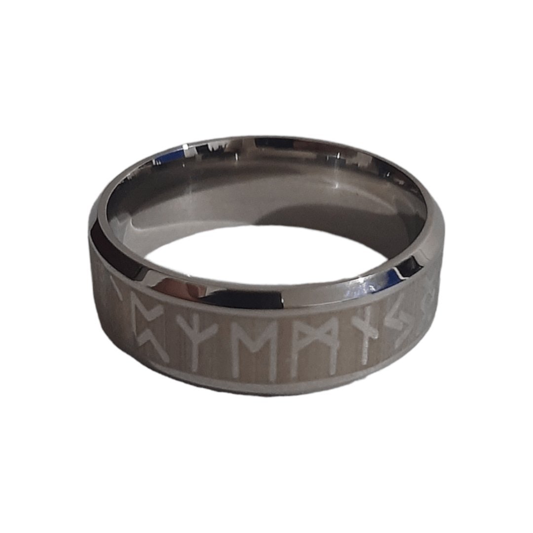 Anillo Runas Plateado - Diversa Colección
