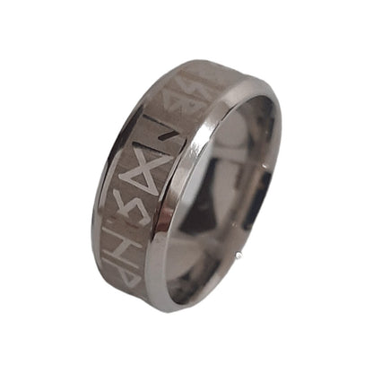 Anillo Runas Plateado - Diversa Colección