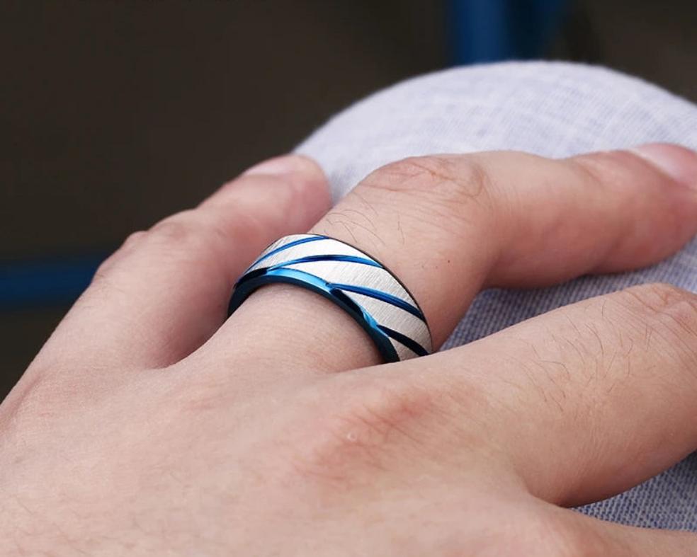 Anillo Sarga Azul - Diversa Colección