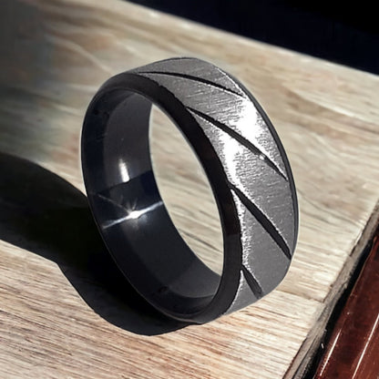 Anillo Sarga Negro - Diversa Colección