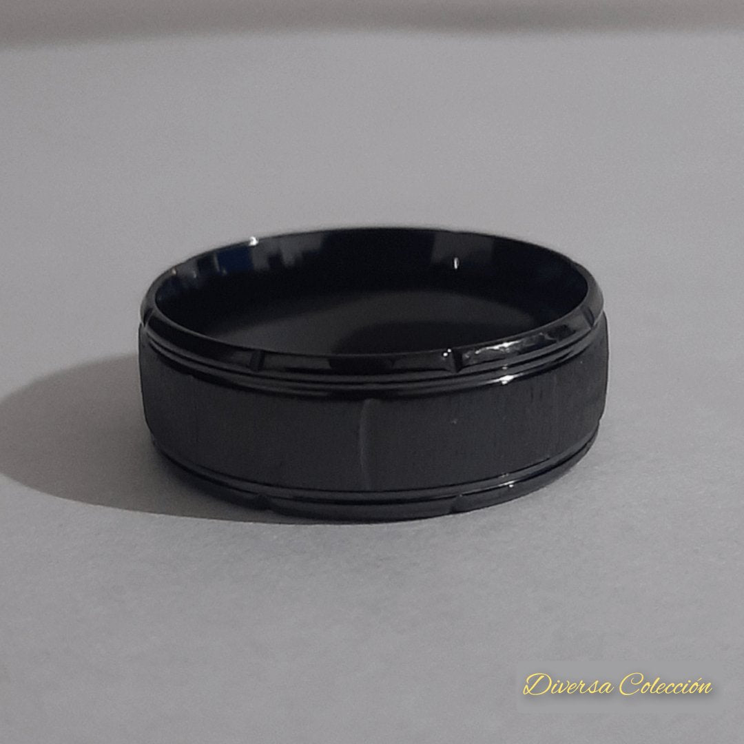 Anillo Tex Negro - Diversa Colección