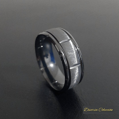 Anillo Tex Negro - Diversa Colección