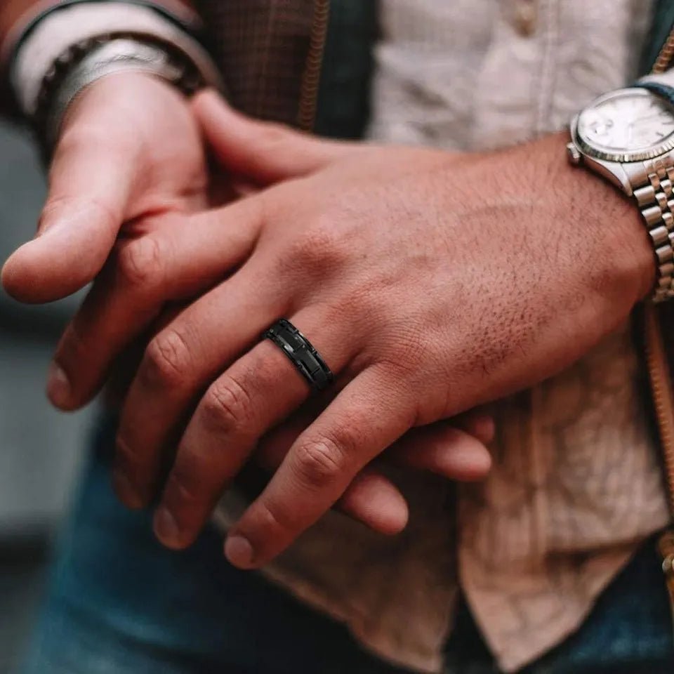 Anillo Tex Negro - Diversa Colección