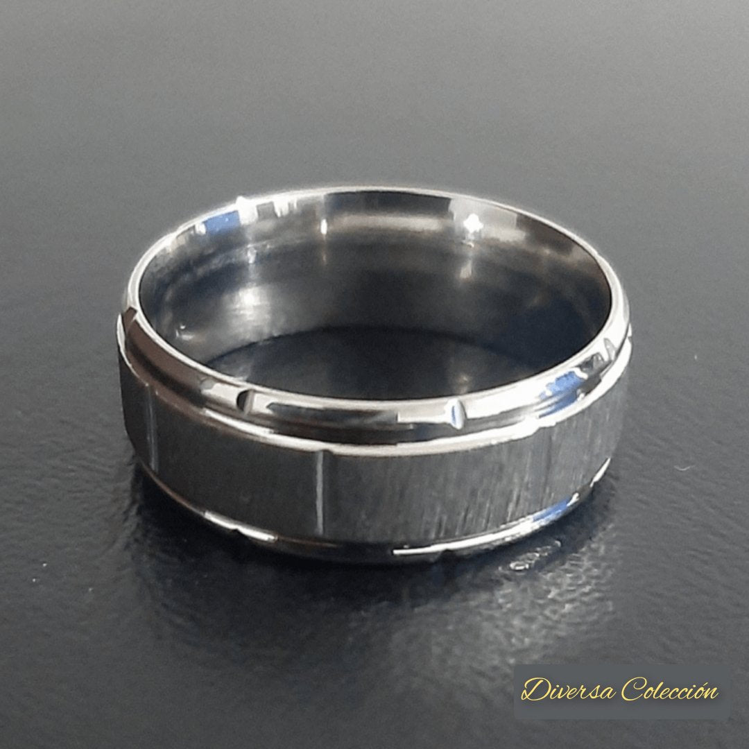 Anillo Tex Plateado - Diversa Colección