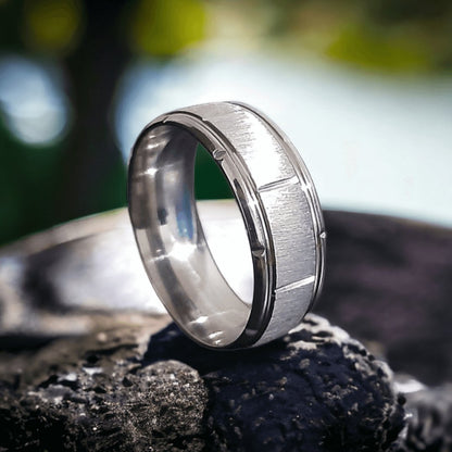 Anillo Tex Plateado - Diversa Colección