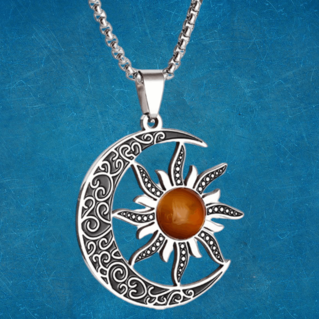 Collar Colgante Sol Y Luna