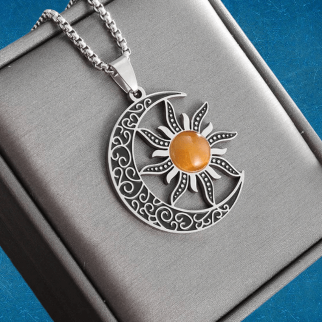 Collar Colgante Sol Y Luna