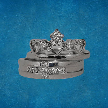 Anillos Corona & Cruz S925