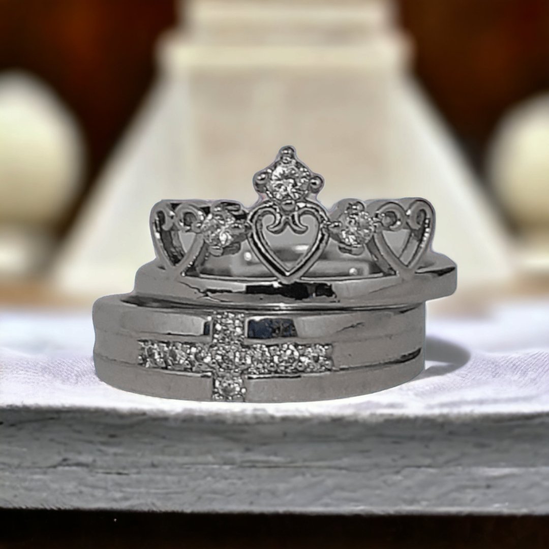 Anillos Corona Plata S925 Ajustables - Diversa Colección