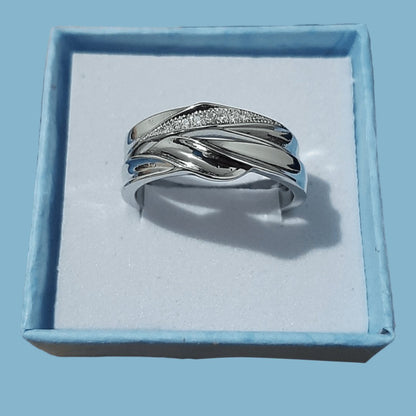 Anillos Ajustables Plata S925 Pareja - Diversa Coleccion