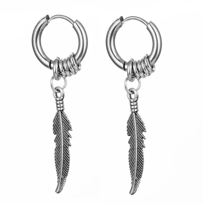 Aretes Aro & Pluma