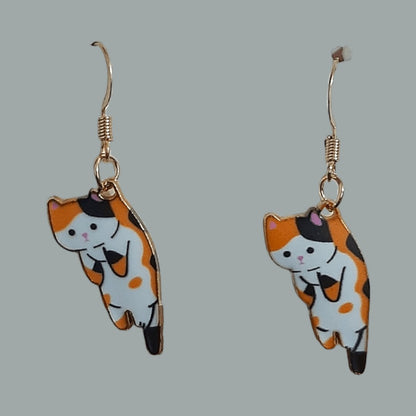 Aretes Gato Naranja - Diversa Coleccion