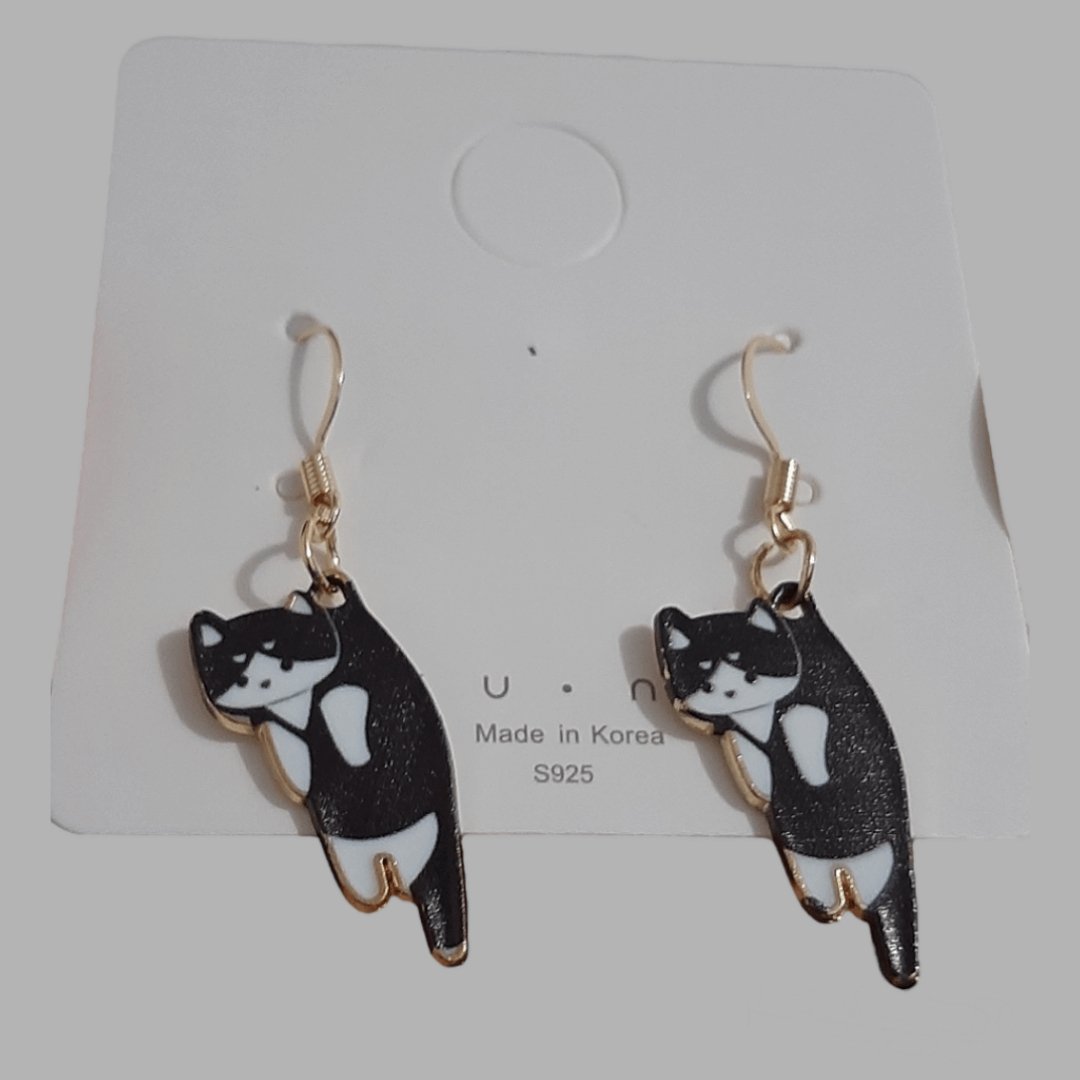 Aretes Gato Negro - Diversa Coleccion