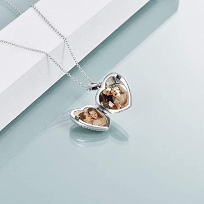 Collar Colgante Corazón Relicario Multicolor - Diversa Coleccion