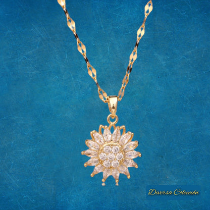 Collar Girasol Giratorio - Diversa Colección