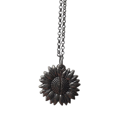 Collar Girasol You Are My Sunshine Plateado - Diversa Colección