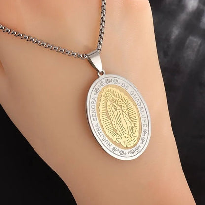 Collar Medalla Virgen De Guadalupe - Diversa Colección