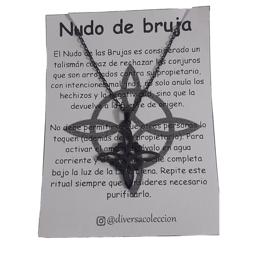 Collar Nudo De Bruja Amuleto Protección - Diversa Colección