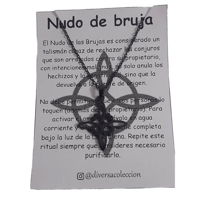 Collar Nudo De Bruja Amuleto Protección - Diversa Colección