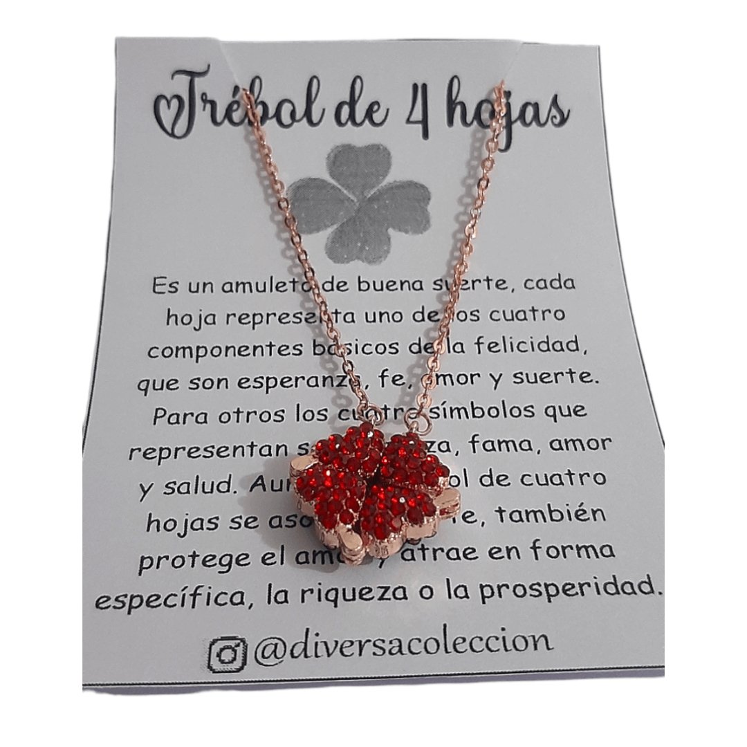 Collar Trébol & Corazón Doble Color - Diversa Colección