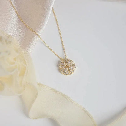 Collar Trébol & Corazón Dorado - Diversa Colección