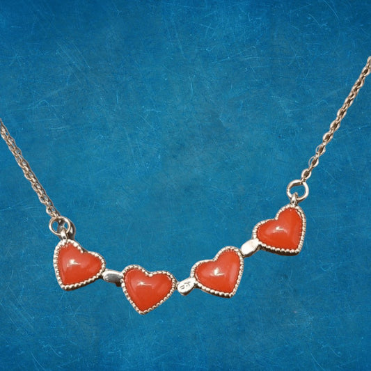 Collar Trébol & Corazón Rojo - Diversa Colección