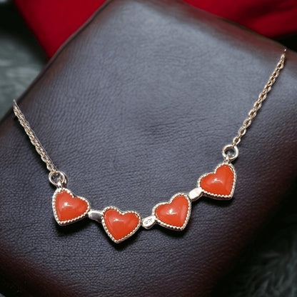 Collar Trébol & Corazón Rojo - Diversa Colección