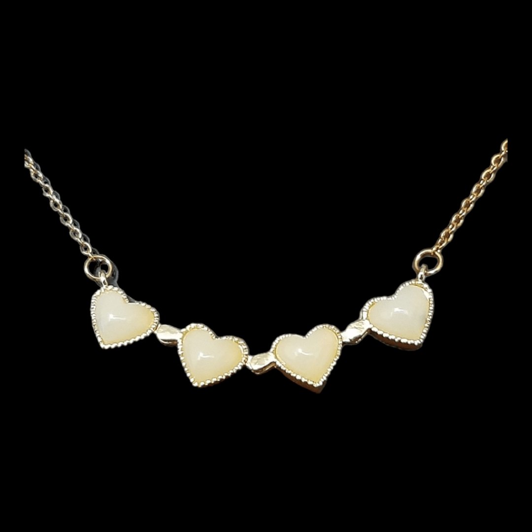 Collar Trébol & Corazón Rose - Diversa Colección