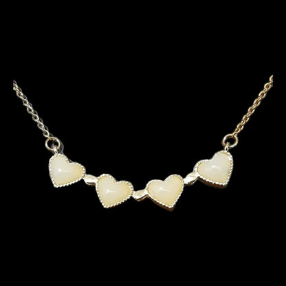 Collar Trébol & Corazón Rose - Diversa Colección
