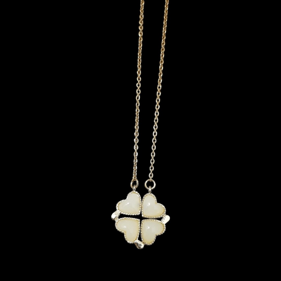 Collar Trébol & Corazón Rose - Diversa Colección