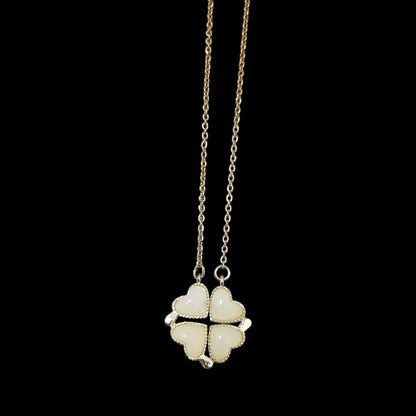 Collar Trébol & Corazón Rose - Diversa Colección