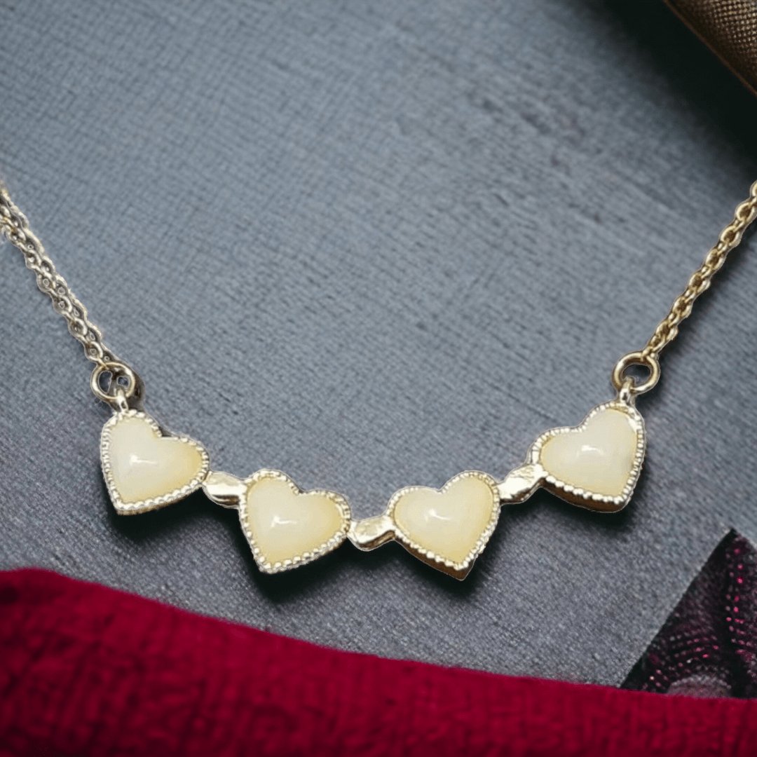 Collar Trébol & Corazón Rose - Diversa Colección