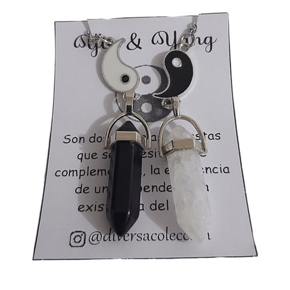 Collares Cuarzo Yin Yang - Diversa Colección