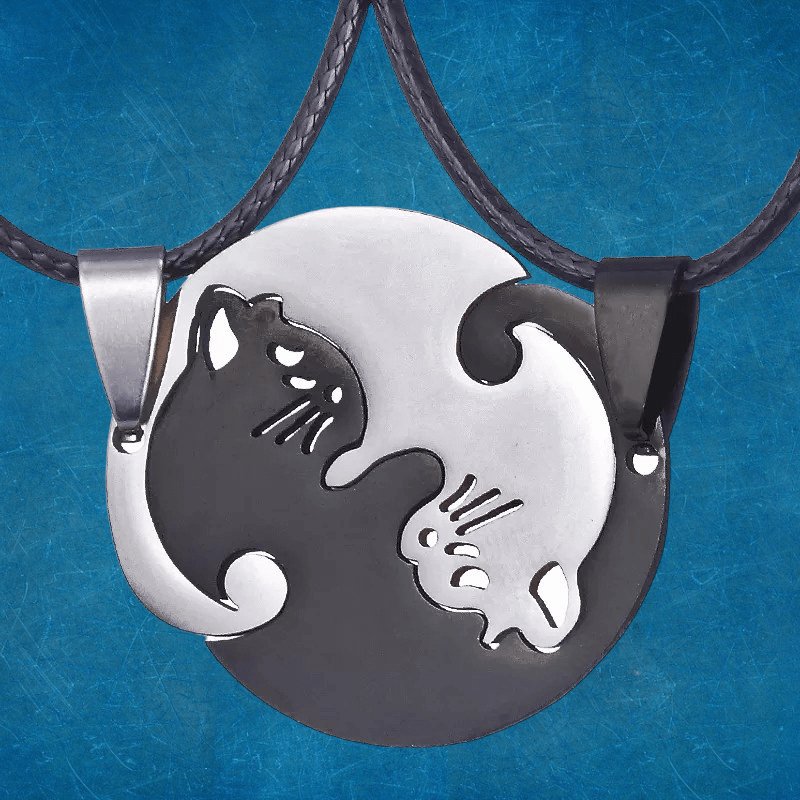 Collares Gatos Yin Yang - Diversa Colección