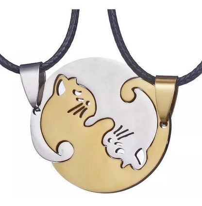 Collares Gatos Yin Yang - Diversa Colección