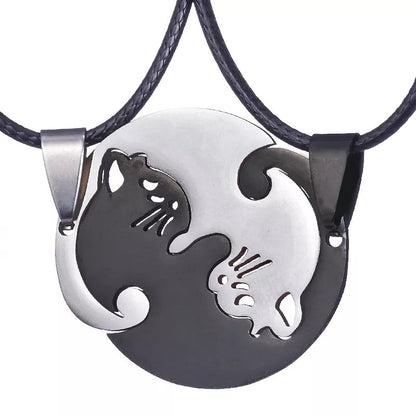 Collares Gatos Yin Yang - Diversa Colección