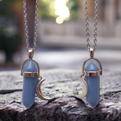 Collares Luna Azules Luminosos - Diversa Colección
