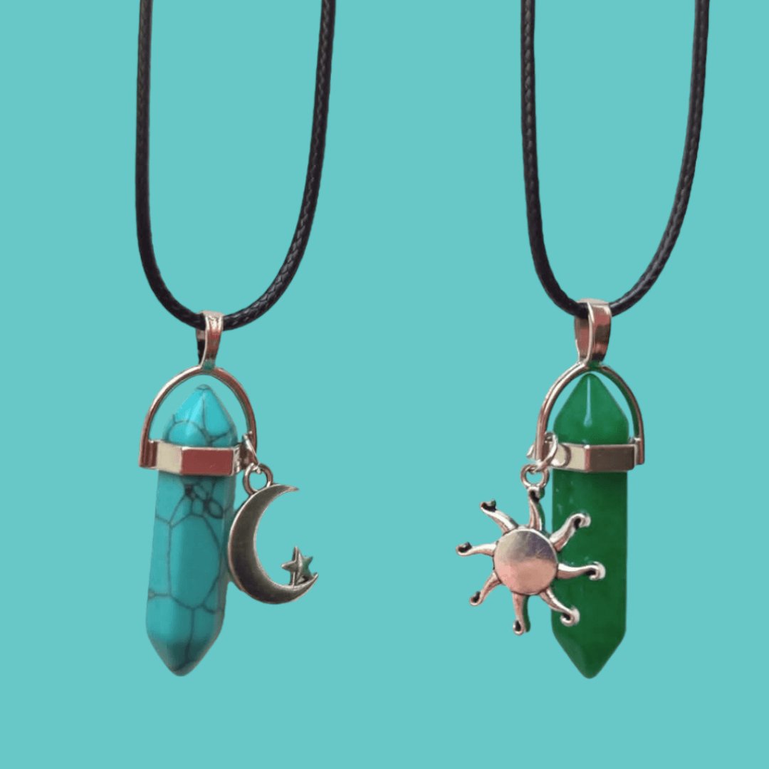 Collares Sol y Luna Turquesa & Jade - Diversa Colección