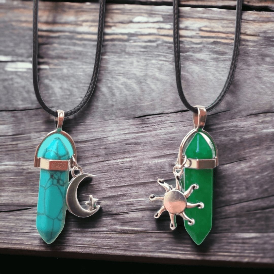 Collares Sol y Luna Turquesa & Jade - Diversa Colección