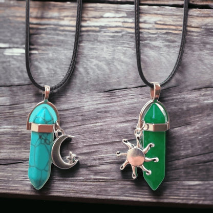 Collares Sol y Luna Turquesa & Jade - Diversa Colección