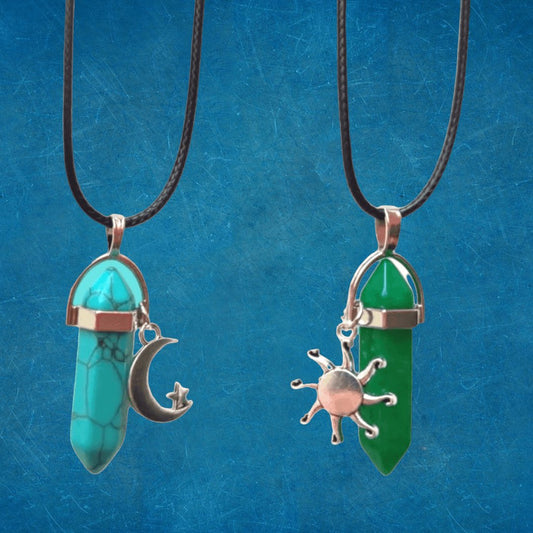 Collares Sol y Luna Turquesa & Jade - Diversa Colección