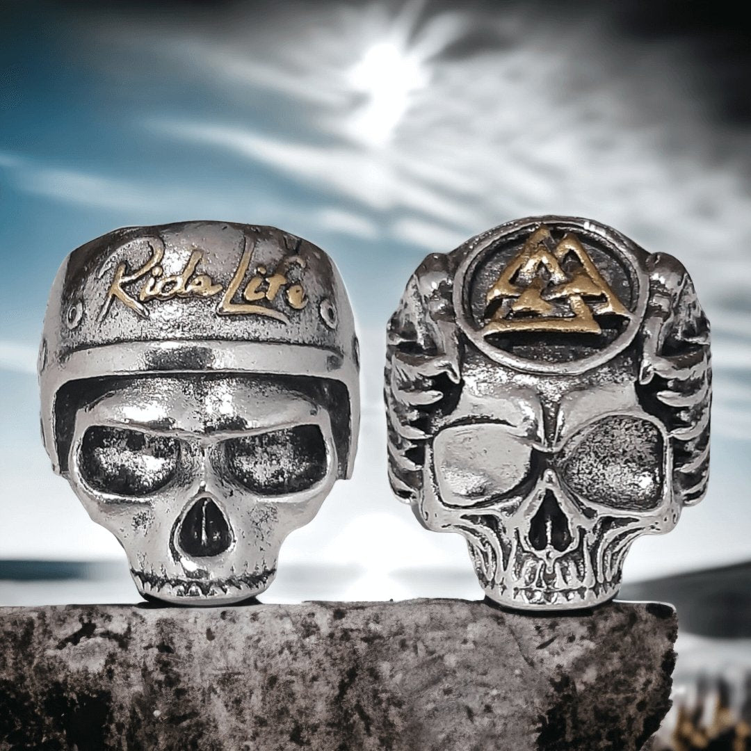 Combo 2 Anillos Skull - Diversa Colección