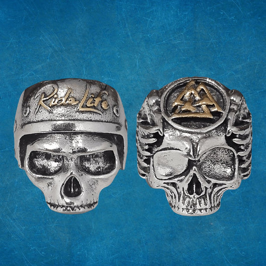 Combo 2 Anillos Skull - Diversa Colección