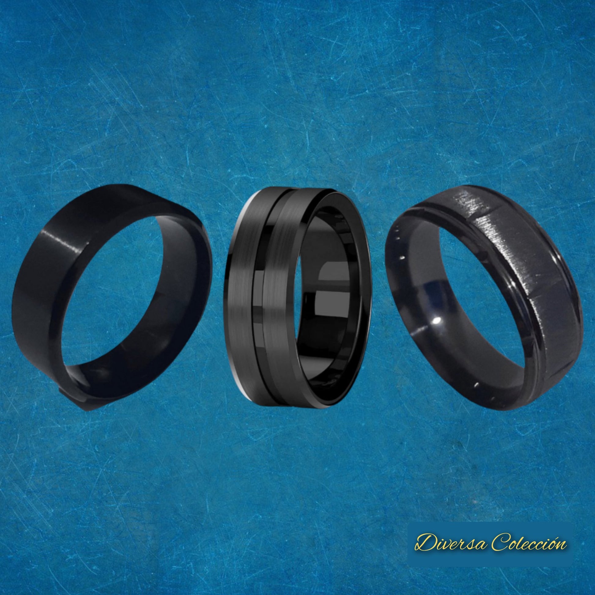 Combo 3 Anillos Acero - Diversa Colección