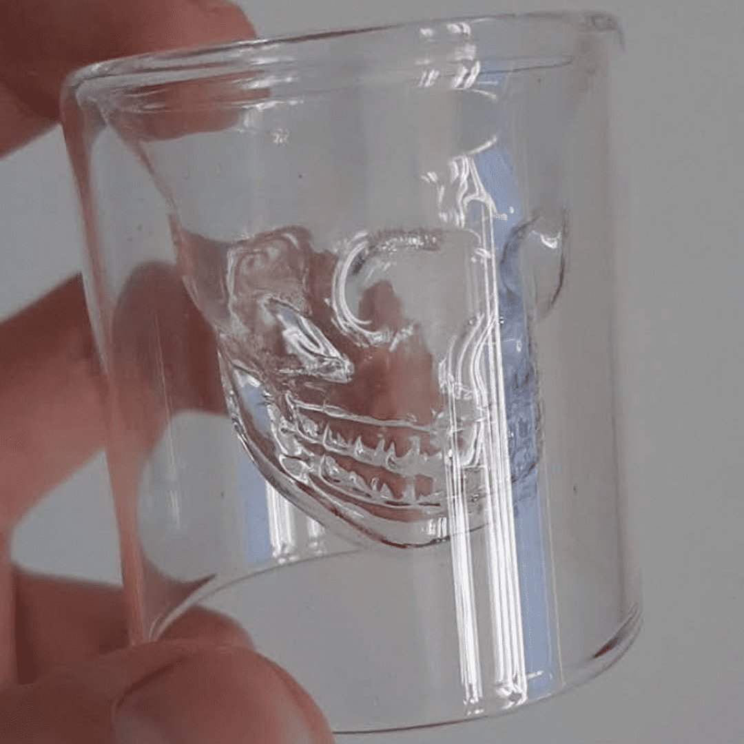 Copa Calavera Cristal 3D - Diversa Colección