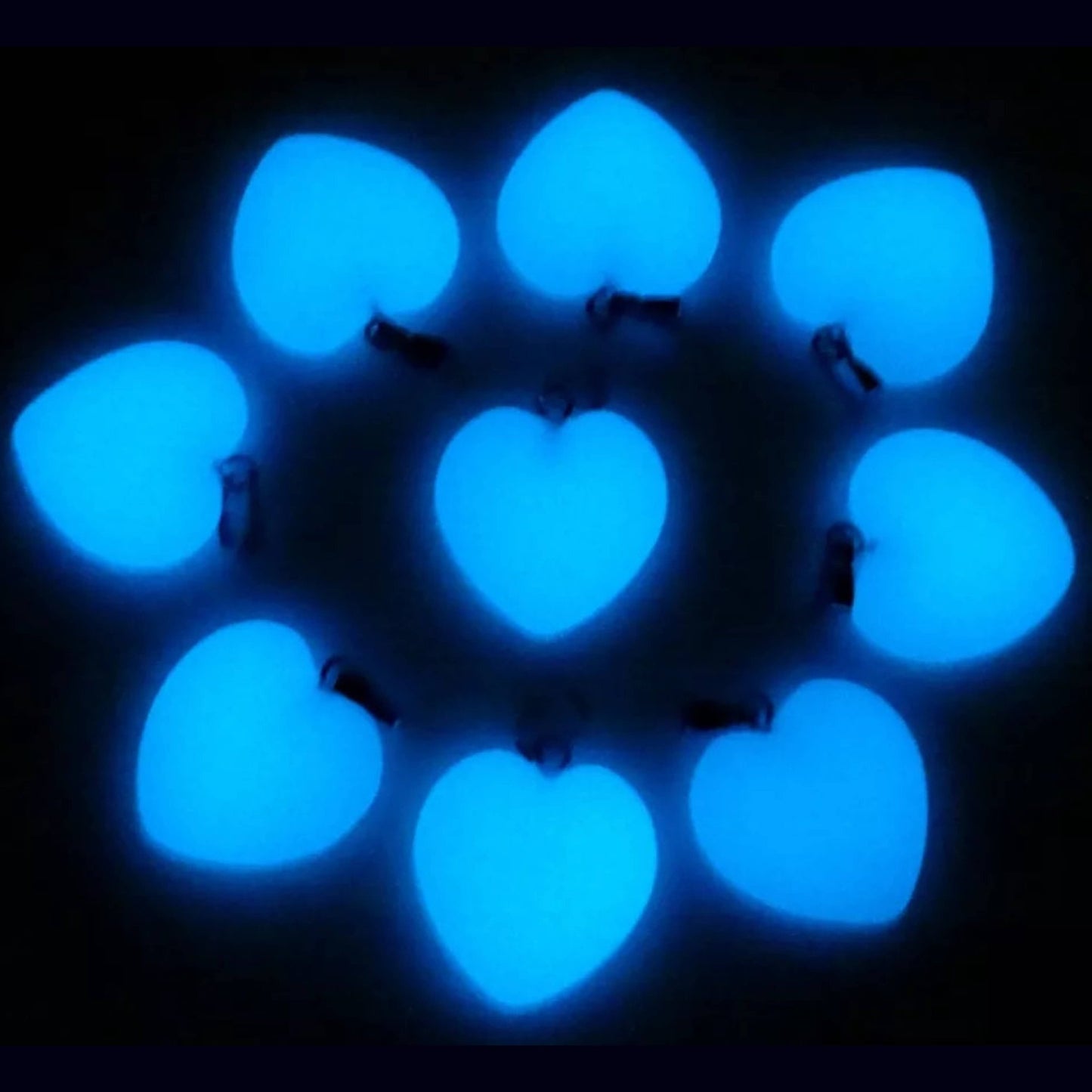 Cuarzo Luminoso Azul Verdoso Corazón - Diversa Colección