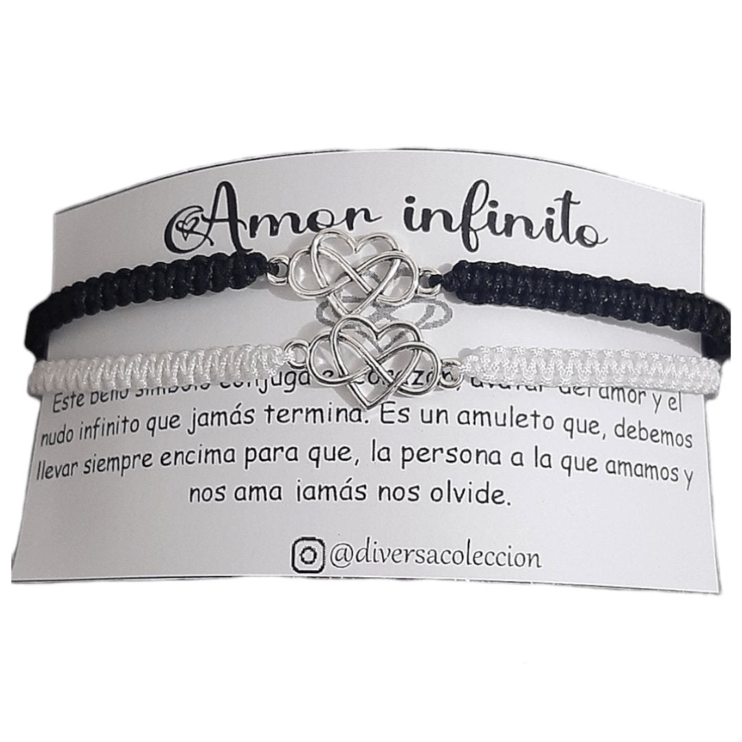 Pareja De Manillas Infinito Corazón - Diversa Colección